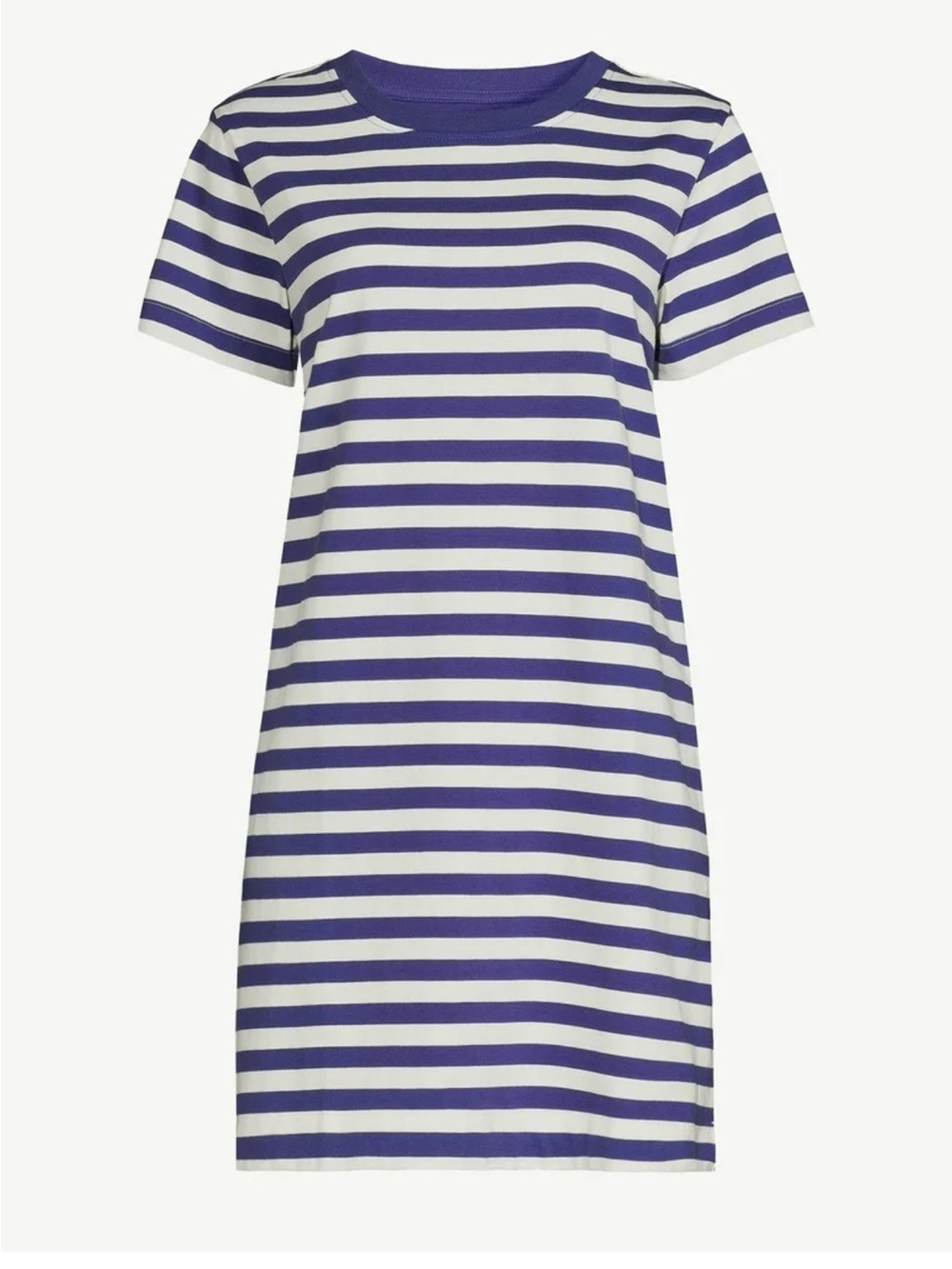 Free Assembly T-shirt Striped Dress Navy and White XXXL